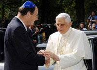 Benedicto XVI y el Rabino Natanel Teitelbaum